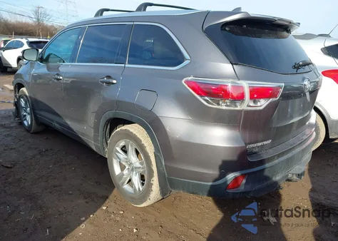 2015 Toyota Highlander Limited V6 z USA, uszkodzony, nr VIN 5TDDKRFH5FS197279